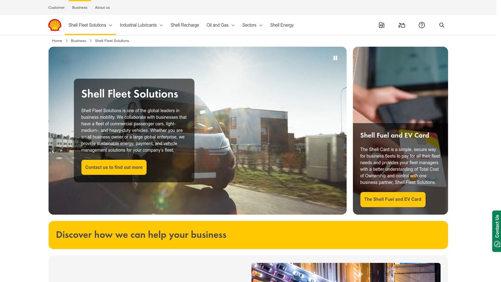 Shell Fleet Solutions UK (Shell Fuel & EV Card; Shell Fleet App)